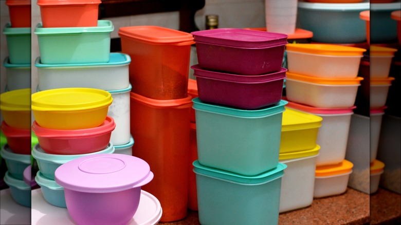 collection of tupperware
