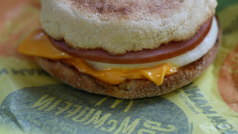 Egg McMuffin on wrapper