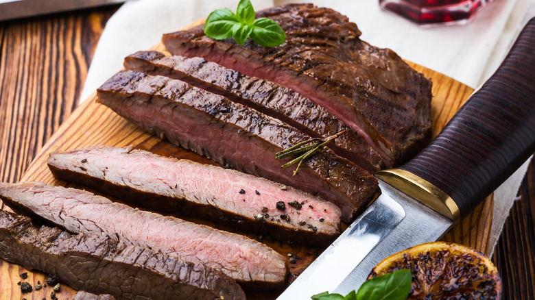 Chopped cooked steak