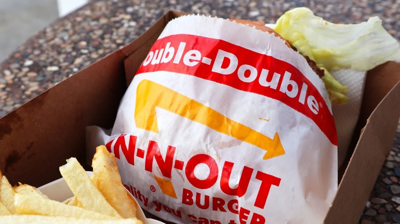 In-N-Out burger and fries