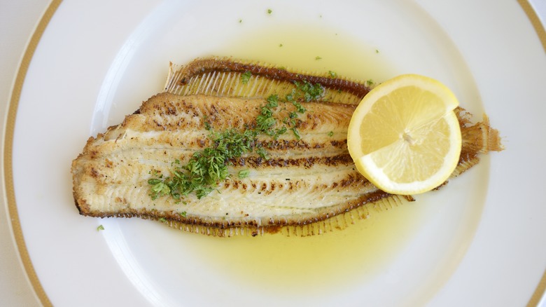 Meuniere-style fish with lemon