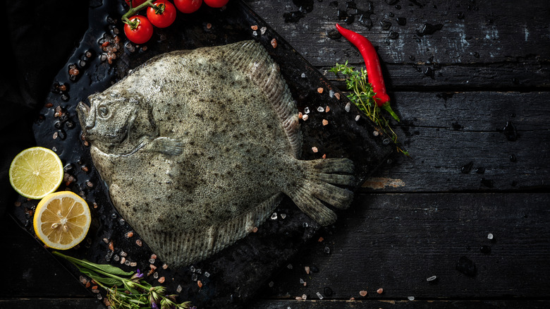 Turbot with herbs and lemon