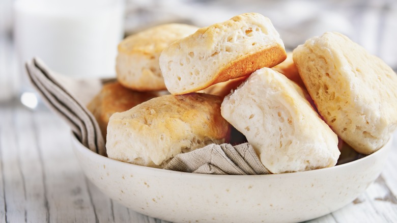 buttermilk biscuits in a bowl