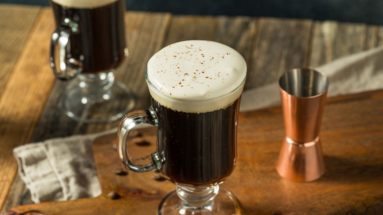 displayed Irish coffee