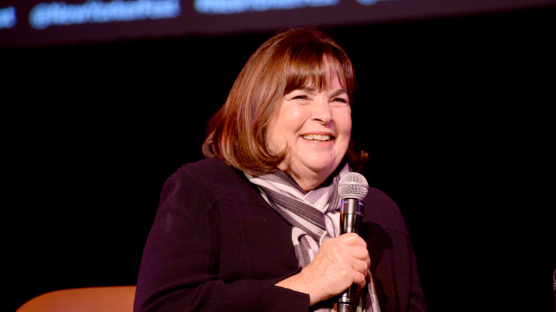 Ina Garten with microphone at event