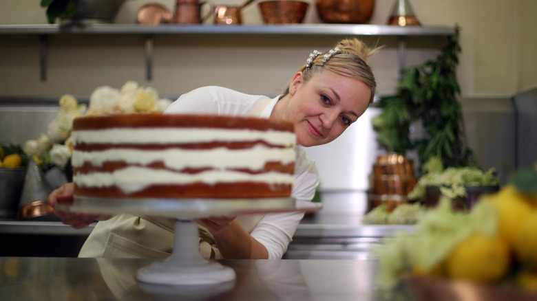 Claire Ptak with the royal cake 