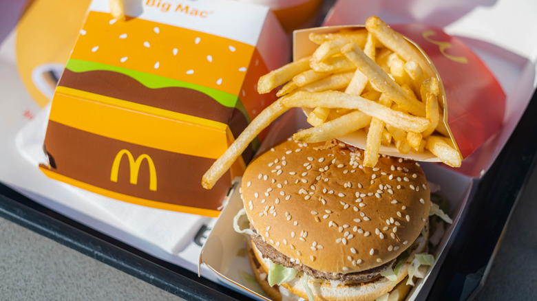 McDonald's burger and fries