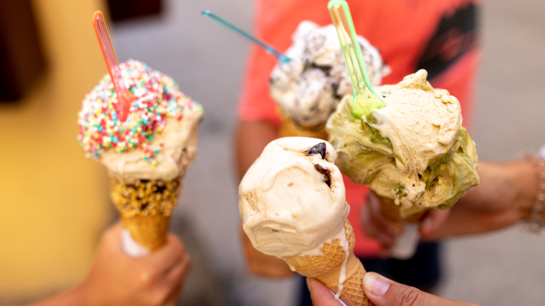 Cones of gelato