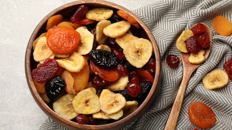 mixed dried fruits in a bowl