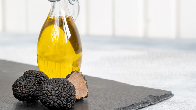 truffle oil with black truffles