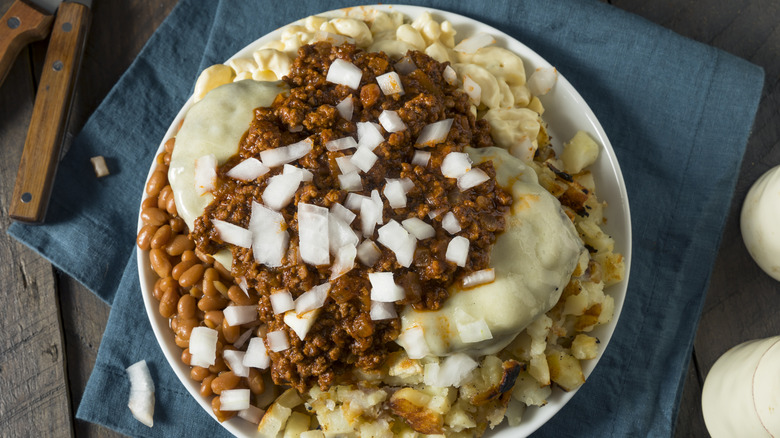 Homemade garbage plate