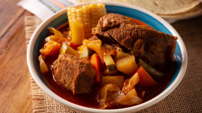 A bowl of caldo de res