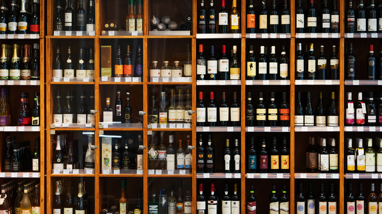 wine case filled with bottles