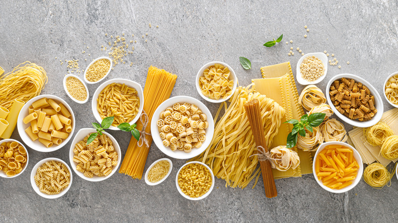 Different types of pasta