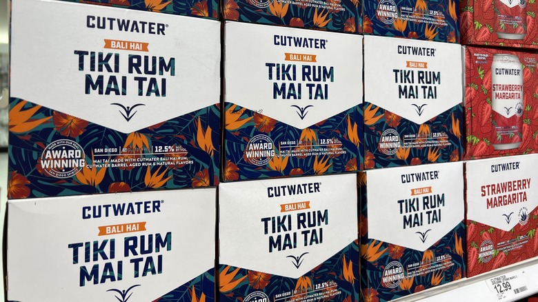 Boxes of canned cocktails