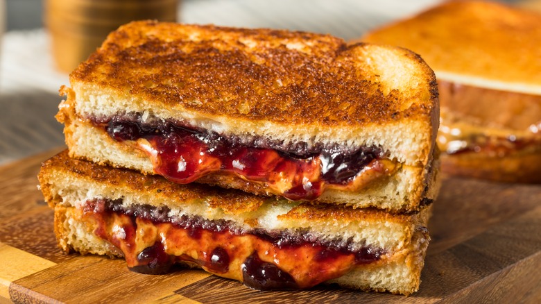 Crispy peanut butter and jelly