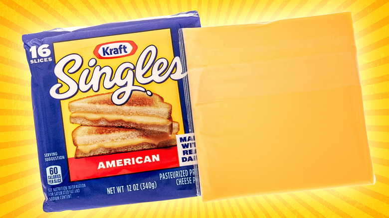 package of Kraft singles American cheese