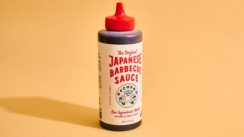 Bachan's barbecue sauce on table