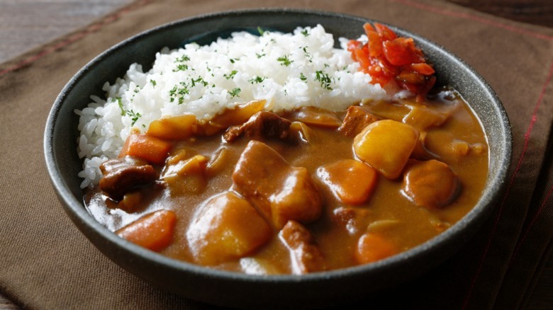 Japanese curry and rice