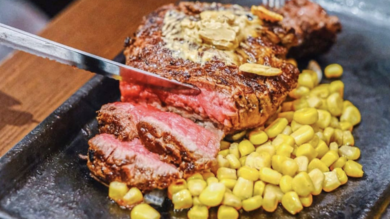 Ikinari Steak dinner with corn