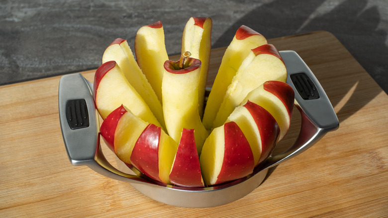 Apple in apple slicer