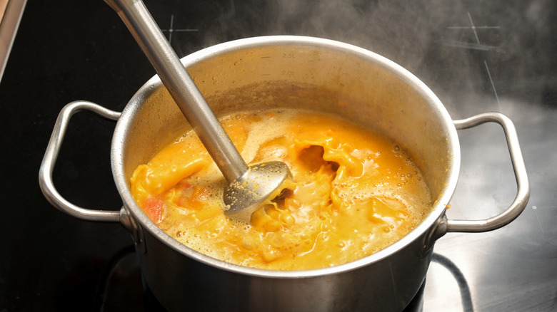 immersion blender in soup