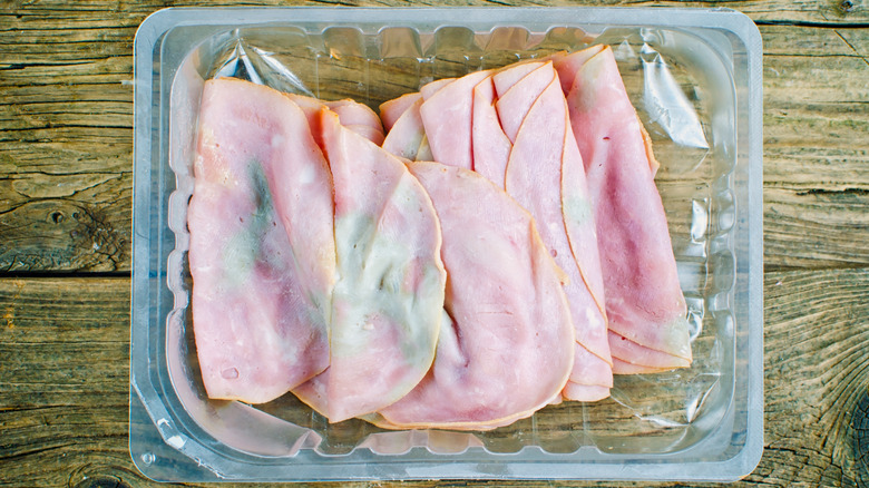 package of moldy ham