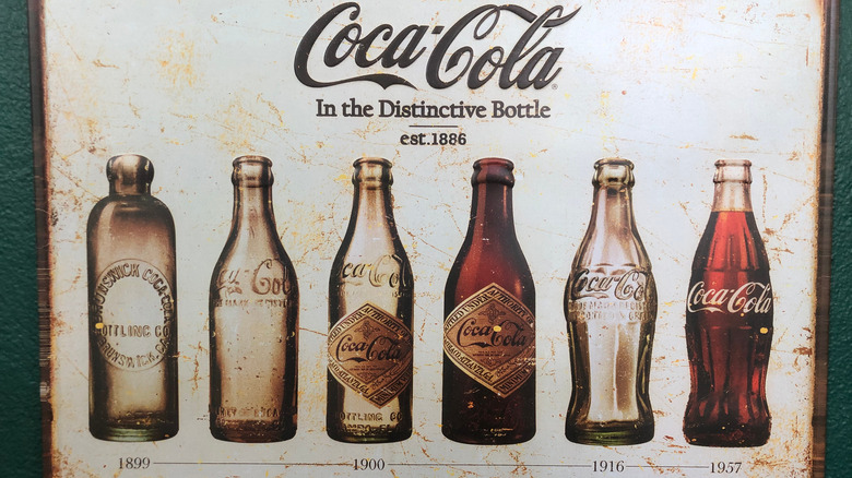 historic Coca-Cola bottle timeline