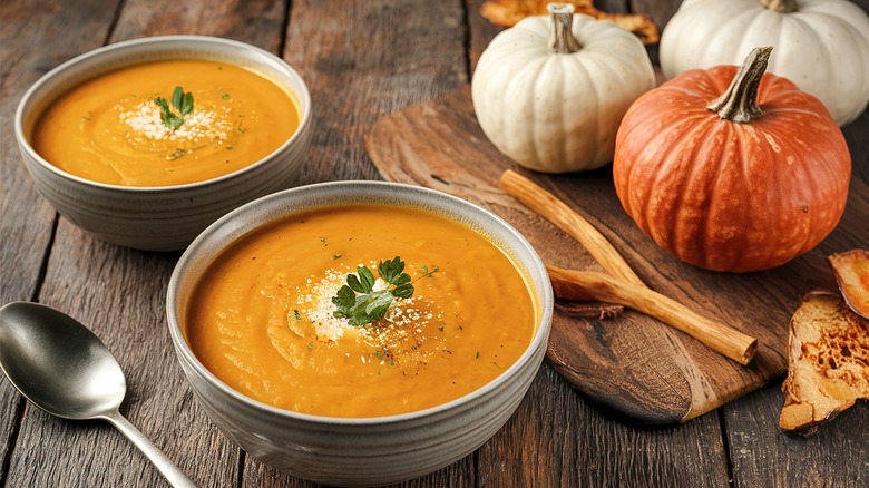 prepared pumpkin soup