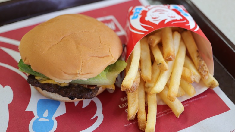 Wendy's burger and fries