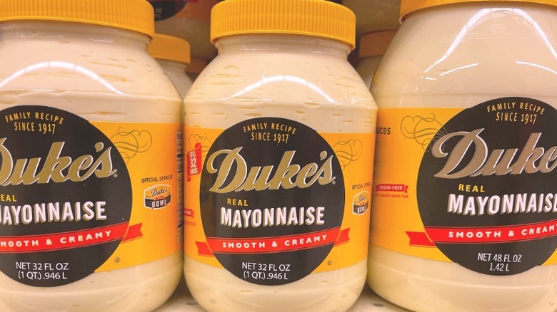 Jars of Duke's mayonnaise