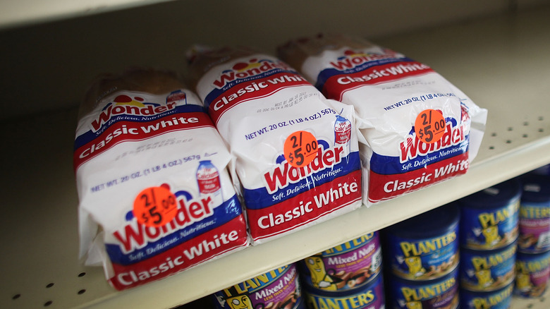 loaves of Wonder Bread on sale