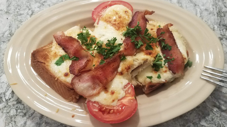 Hot brown open-faced sandwich