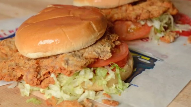 Two chicken-fried steak sandwiches from Del Rancho