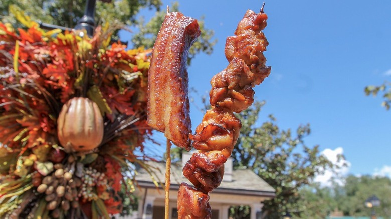 candied bacon skewer