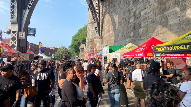 open air food market in New York City