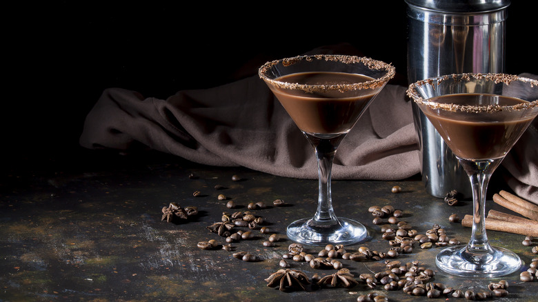 Two mocha martinis