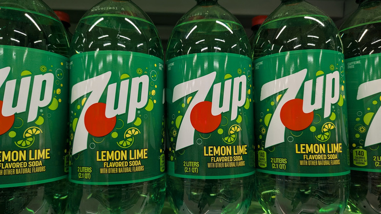 2-liter bottles of 7UP soda