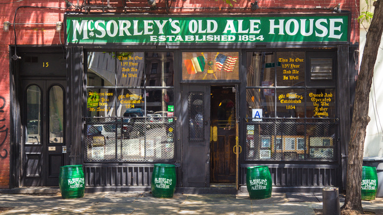 front visage of McSorley's Old Ale House in NYC