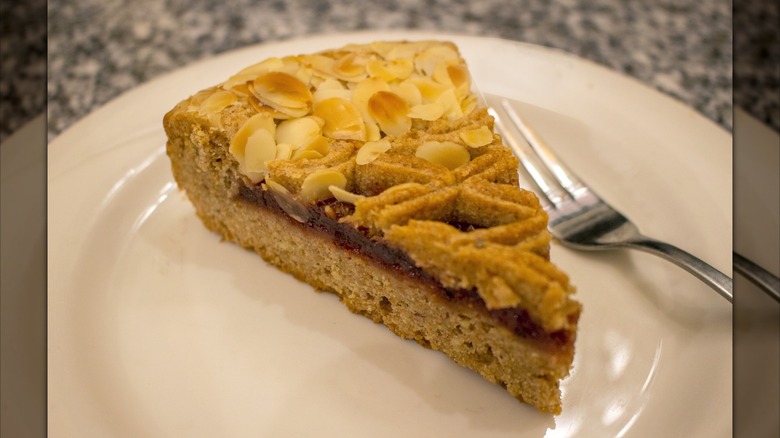 Slice of Linzer torte