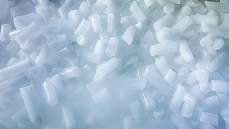 Pile of dry ice pellets