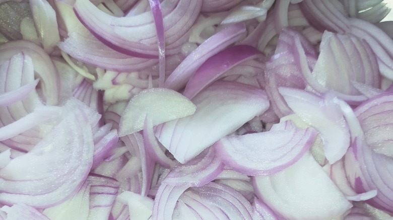 Onions sliced thin for salads