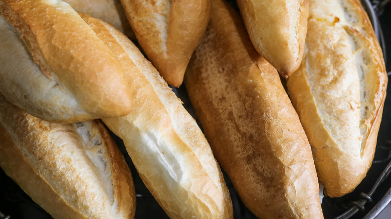 prepared batch of banh mis loaves