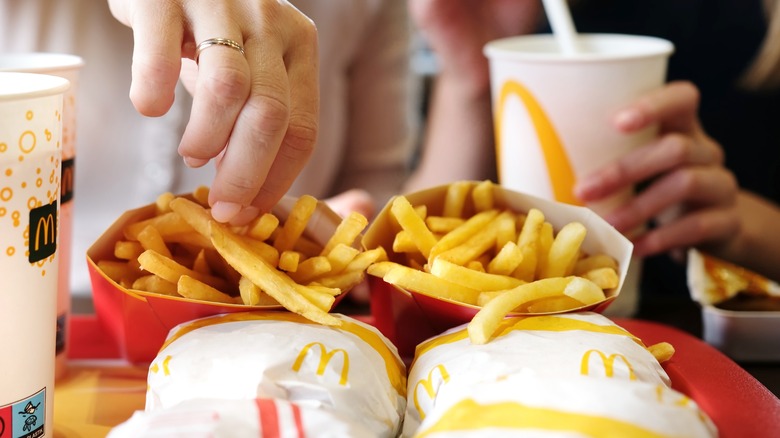 Tray of McDonald's food