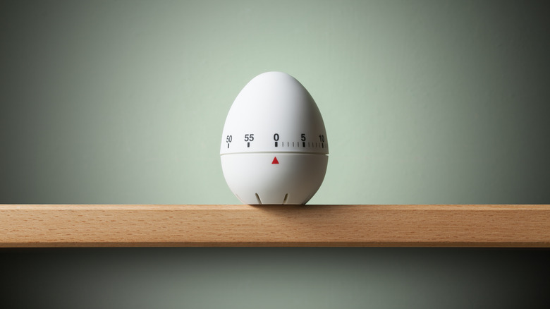 Egg timer on counter top