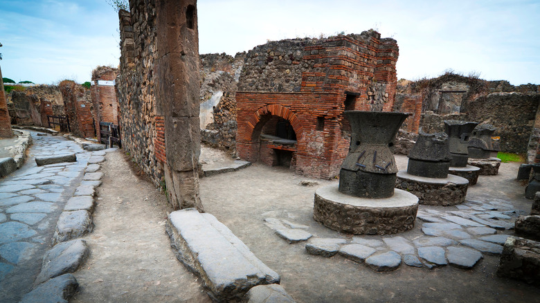 An ancient bakery in Pompeii