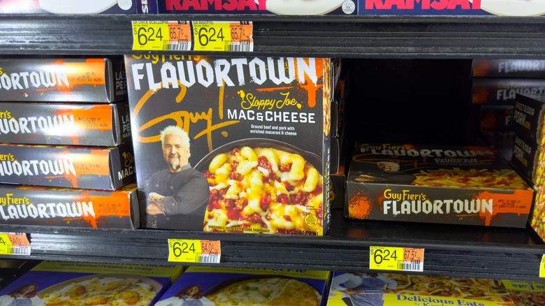 "Flavortown" frozen meals at supermarket