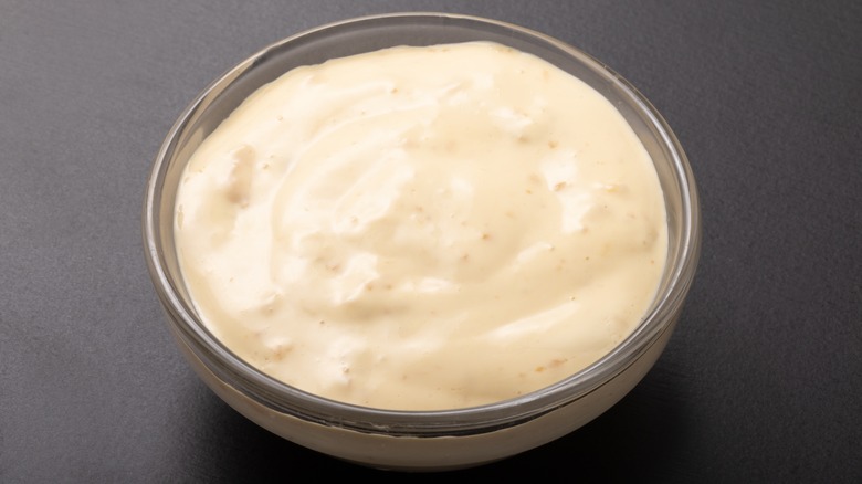 Mayonnaise dip flavored with miso. 