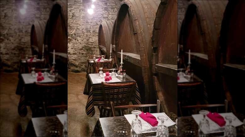 dining tables in The Catacombs