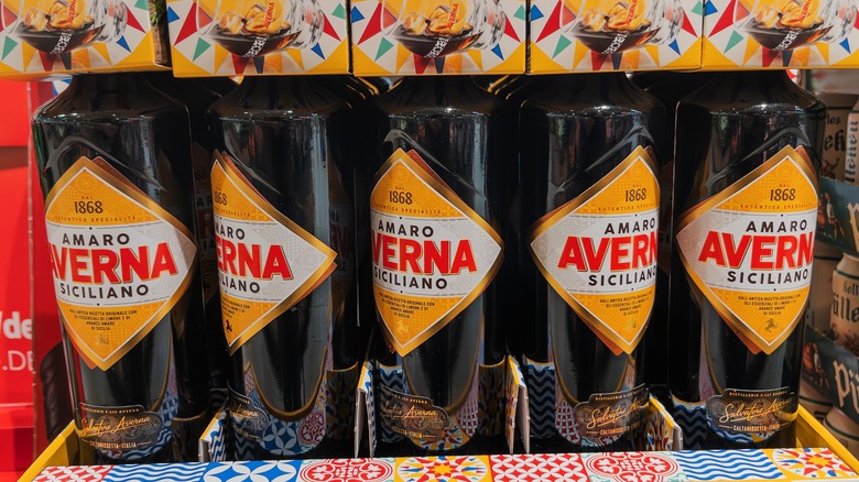 displayed averna bottles